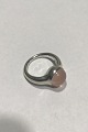 Georg Jensen Sterling Silver Ring No 453 Droplet Rosa Quartz Ring Size 48 (US 4 ½) Weight 7.6 ...