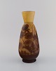 Antique Emile 
Gallé vase in 
dark yellow and 
light brown art 
glass carved in 
the form of 
flowers ...