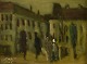 Svend Aage 
Tauscher 
(1911-1984), 
Danish artist. 
Oil on canvas. 
Modernist urban 
scenery. Dated 
...