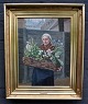 Lewenstein, 
Daniel (1860 - 
after 1924) 
Holland: A 
florist. Oil on 
canvas / plate. 
Signed Mar 94. 
...