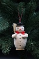 Old Christmas 
decorations for 
the Christmas 
tree, snowman 
in cotton wool 
and paper with 
a high ...