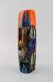 Elio Schiavon (1925-2004), Italy. Unique vase in glazed ceramics with 
hand-painted city motif. 1960s.
