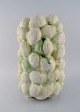 Christina Muff, Danish contemporary ceramicist (b. 1971). Large sculptural 
unique vase in glazed stoneware. Beautiful cream glaze with minerals from Danish 
beaches.
