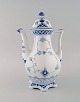 Royal Copenhagen Blue Fluted Full Lace coffee pot in porcelain. Model Number 
1/1202. Dated 1969-1974.
