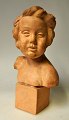 Benda, 
Bretislav (1897 
- 1983) Czech 
Republic: 
Childhood. Red 
clay. On square 
foot. Signed .: 
B. ...