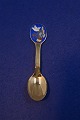 Michelsen Christmas coffee spoon 11cm 1985 of Danish gilt sterling silver