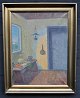 Danish artist 
(20th century): 
Kitchen 
interior. Oil 
on canvas. 
Unclearly 
signed. 60 x 46 
...