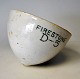 Rare latex 
rubber collect 
cup of 
porcelain, 
approx. 1940 
from Firestone 
Plantation, 
Liberia. H. ...