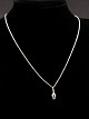 14 carat white 
gold necklace 
38.5 cm. and 
pendant 0.5 x 
1.2 cm. with 
jade item no. 
480535