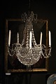 Fine, old 
Swedish prism 
chandelier from 
around 1900 in 
metal, 
decorated with 
lots of fine 
clear ...