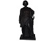 Large black Hjorth terracotta figurine, Thorvaldsen creating a woman sculpture.Decoration ...