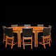 Kaare Klint KK4036 Additional table made of massive mahogany set with 8 chairs; Kaare Klint ...