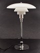 PH 3/2 Table lamp high-gloss chrome-plated with opal glass design Poul Henningsen as new. 481087