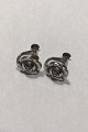Georg Jensen Silver Earrings No 89 (Screws) Measures Diam 1.2 cm (½ in) Combined weight 3.8 gr / ...
