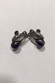 Georg Jensen Sterling Silver Earrings No 108 Amethyst (Screws) Measures 2.4 cm (0 15/16 in) ...