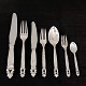 Georg Jensen, Johan Rohde; Konge/acorn silver cutlery, complete for 6 persons, 52 pieces