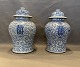 A pair of chinese bojans, 19/20 centuryPorcelain in white and blue colours with double luck ...