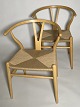 Hans J. Wegner iconic Y-chair from 1949. Dining room chair of Beech. Produced by Carl Hansen & ...