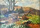 Milton Jensen, Carl (1855 - 1928) Denmark: Spring in a forest. Oil on canvas. Signed 1914. 40 x ...