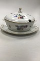 Royal Copenhagen Saxon Flower Light Tureen No 1666 and Platter No 493/1671