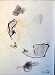 Skovgaard, 
Peter (1960 -) 
Denmark: 
Sketch. Lead on 
paper. Signed: 
Skovgaard. 32 x 
24 ...