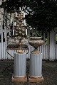 Old Swedish 
pedestal in 
wood with 
Gustavian gray 
color, gold 
leaf at the 
bottom and with 
a fine ...