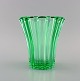 Pierre Gire (1901-1984), aka Pierre d'Avesn. Art deco vase in light green art glass. ...