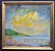 Sievert, Erik Christian (1897 - 1961) Denmark: Coastal scene. Oil on plate. Signed .: Monogram ...