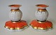 Dahl Jensen 
craquelle 
candlesticks - 
a pair, 
236/681, 20th 
century 
Copenhagen, 
Denmark. Gray 
...