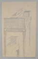 Tornøe, Wentzel 
(1844 - 1907) 
Denmark: A 
piano. Sketch. 
Lead on paper. 
19.5 x 13 ...