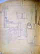 Tornøe, Wentzel 
(1844 - 1907) 
Denmark: A 
peasant 
kitchen. 
Sketch. Lead on 
paper. 31.5 x 
23.5 ...