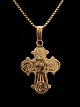 8 carat gold necklace 45 cm. with Dagmar cross 2.4 x 1.7 cm. from jeweler Hermann ...