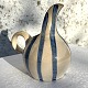 Older Danish clay jug, With blue stripes, 17cm high * Charming with patina *