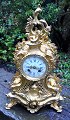 French nyrococo 
fireplace in 
gilded bronze, 
19th century. 
Decorated with 
rocailles. Dial 
with ...