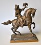 Patinated 
bronze figure 
of noble woman 
on horseback 
with falcon 
19th century. 
Presumably ...