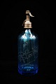 Decorative old 
French glass 
siphon in 
turquoise blue 
color from old 
cafe with 
engraved 
writing ...