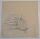 Tornøe, Wentzel 
(1844 - 1907) 
Denmark: Sketch 
for a hand. 
Lead on paper. 
Verso 
stamped.14.5 x 
15 ...