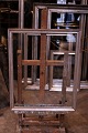 Antique French 1800 century wooden frame with original old silver plating and a really nice ...
