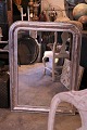 French 1800 century (1860) Louis Philippe silver fireplace mirror with nicely decorated frame ...