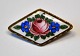 Antique enamel 
brooch with 
flowers, 19th 
century Italy. 
3 x 1.8 cm.
Perfect 
condition!