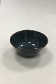 Nordby Samso Bowl with blue glaze. Measures 6.5 cm x 14 cm dia. / 2.56 in. x 5.51 in. dia.