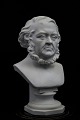 Decorative 1800s biscuit bust of Poet and politician Carl Ploug (1813-1894). Height: 22cm. Is ...
