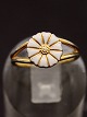 Marguerite ring size 52 in gold-plated 925 sterling silver and enamel, stamped bra for Bernhard ...