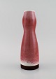 Liisa Hallamaa for Arabia. Unique vase in glazed ceramics. Beautiful glaze in delicate red ...