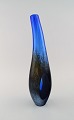 Monica Backström (1939–2020) for Kosta Boda. Large unique vase in blue mouth-blown art glass ...