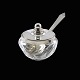Georg Jensen. Glass Jar with Sterling Silver Pyramid Lid #600A and Spoon.Sterling Silver ...