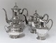 German silver coffee tea service. Sterling (925). Consisting of coffee pot, teapot, cream jug ...