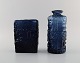 Göte Augustsson 
(1917-2004) for 
Ruda. Two vases 
in blue mouth 
blown art 
glass. Swedish 
design, ...