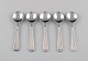 Rare Georg Jensen Koppel cutlery. Five teaspoons in sterling silver and 
stainless steel.
