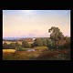 A. E. Kieldrup; 
Painting, 
Bernstorff 
castle with 
view over 
Copenhagen and 
Oresund, 1855. 
Oil on ...